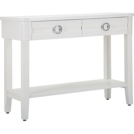 Console en Bois "Shine" 110cm Blanc (1/5)