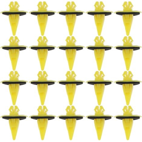 Lot de 50 Clips Garniture Porte - Plastique Robuste - Remplacement 90467-08196 - Pour Réparation Intérieur Auto - 26,5x21,5mm (1/5)