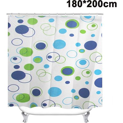Rideau de douche 180200 cm avec boucle métallique [et crochet] (1/5)