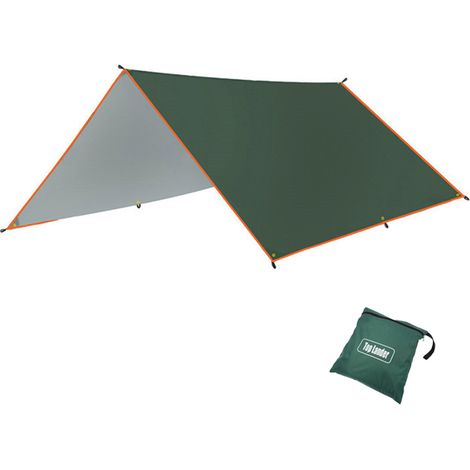 1 Bâche imperméable 3x4m, Polyester renforcé, Protection UV 2000mm, Tapis de sol, Camping Randonnée (1/5)