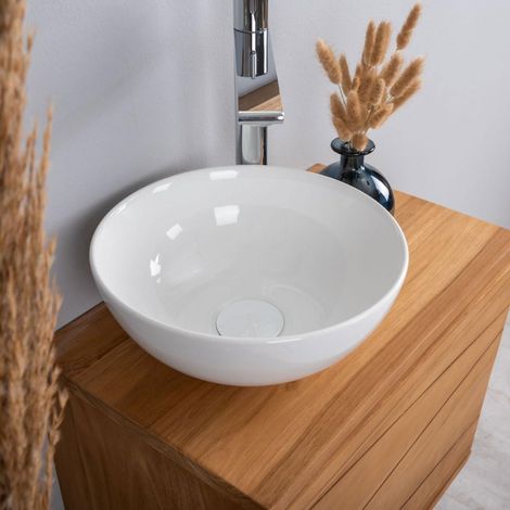 Pequeño lavabo de cerámica Luna 28cm (1/5)