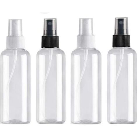 4PCS 100ml Spray Bottle, Empty Travel Bottle Plastic Reusable Transparent Pocket Atomizer, Spray Bottles, Cosmetic Sub-Bottles (1/5)