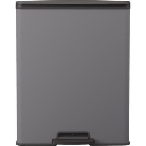 Poubelle Rectangle - DECO BIN - CURVER - 65L - Grande capacité - 49 x 32 x 61 cm - Anthracite (1/5)