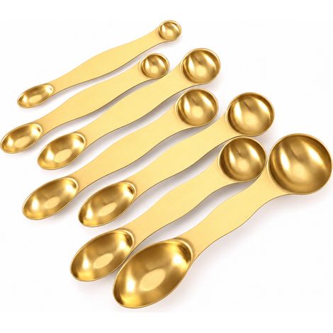 cuillère doseuse de cuisine doré doseur, lot de 8 pour la maison
