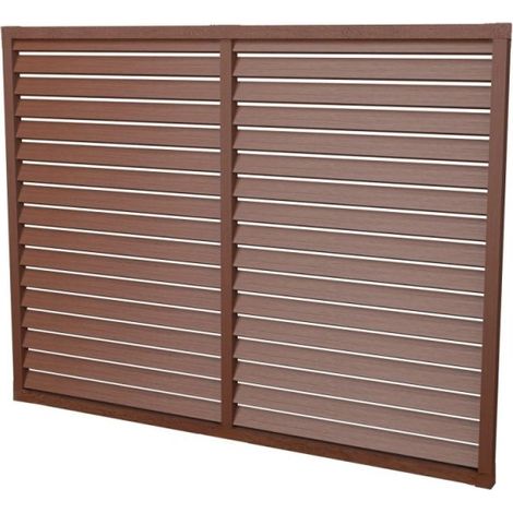 Panneau Habillé Face Arrière Seul DECOCLIM Pour Unité Extérieure en Bois Exotique Taille L - BL-DOS (1/3)