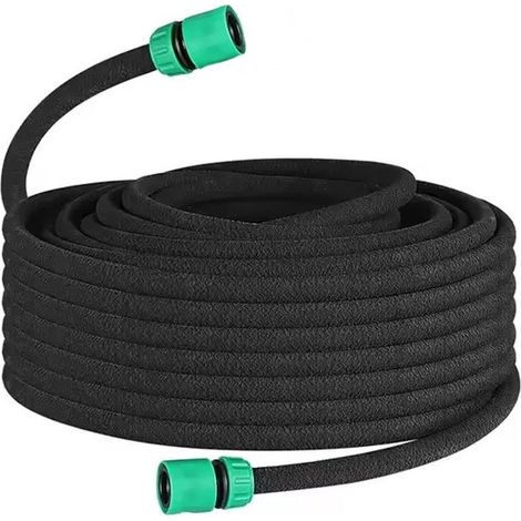 Manguera porosa de 15 m – Riego por goteo flexible, ahorra agua, para jardín y césped. (1/5)