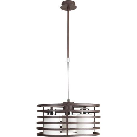Lampara Cell/2 Wengue Redonda 3 Luces E27 Max 40W