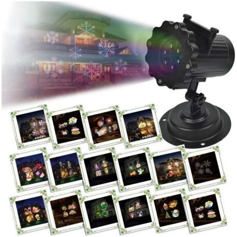 16 motifs Lumière de pelouse LED imperméables paysage Projection lumière Noël décoration (1/4)