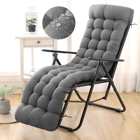 Coussin de chaise longe de patio, coussin étanche pour chaise à gravité zéro, 1705010cm, pour meubles extérieurs/intérieurs (seulement le coussin). (1/5)