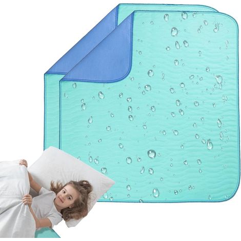 Coussinets de lit lavables imperméables, rembourrages pour lits imperméables lavables Protège-matelas imperméable Semelle intérieure imperméable et lavable pour adultes, personnes âgées (1/5)