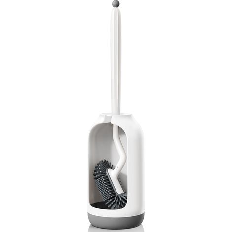 Hamitor Brosse Toilettes WC Silicone: Courbée- tête de Balai Brosse WC (1/5)
