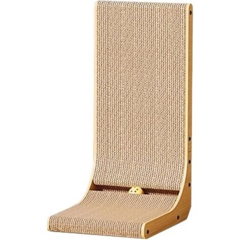 Ecleanfy - Arbre à chat en L pour murs et coins, arbre à chat avec jouet en forme de balle, adapté aux chats d'intérieur, hauteur 70 cm (1/5)