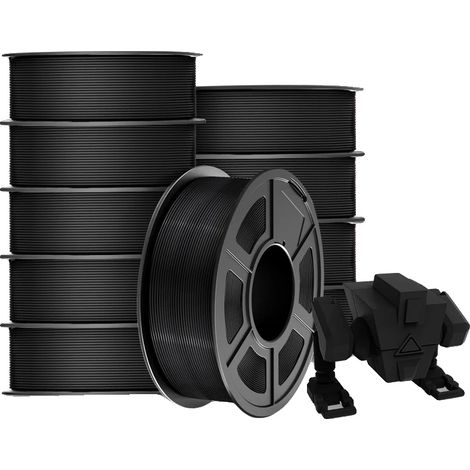 Filamento per stampante 3D, elevata resistenza, prestazioni senza ostacoli, PLAPLUS-Nero 11 kg (1/2)