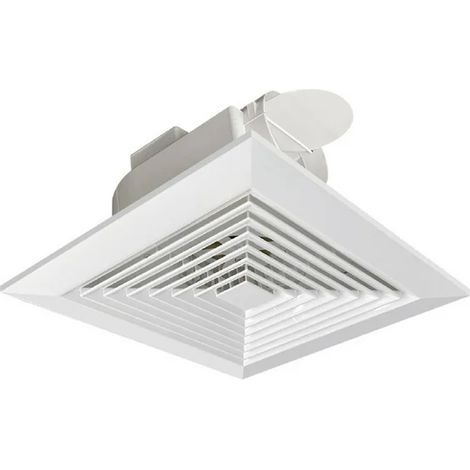 Extracteur d'air pour salle de bain avec clapet anti-retour, silencieux pour cuisine, plafond, bureau (6 pouces)