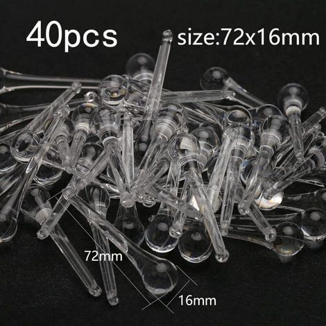 Lot de 40 pendentifs en Forme de Pomme de Glace en Acrylique pour décoration d'arbre de Noël (Gouttes de Glace) (1/4)