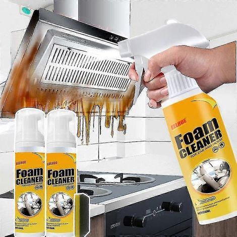Nouveau nettoyant mousse multi-usages, antirouille, pour le nettoyage des voitures, des sièges de maison, des accessoires intérieurs et des cuisines spray double éponge. (1/5)