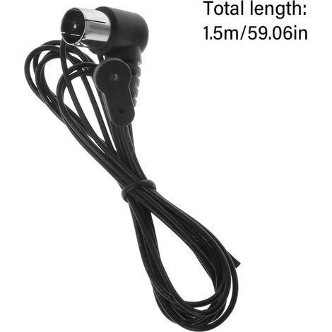 1 Câble adaptateur F, antenne radio FM 75 ohm, mâle, gain 3 dB, longueur 1,5 m, pour récepteur stéréo domestique (1/5)