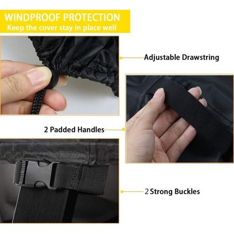 Housse de protection carrée pour brasero - 84 x 84 x 63cm - Imperméable et anti-UV - En tissu Oxford résistant - Pour extérieur