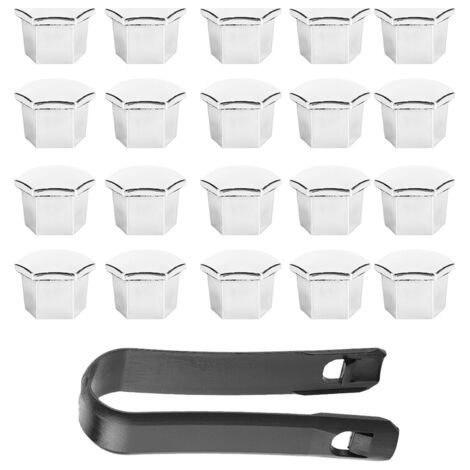 QORVA- Couvercle de jante d'écrou de roue, 20 pièces, bouchon à vis de pneu, décor pour Peugeot 307 308 408 206 207