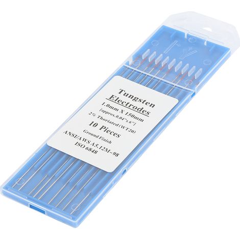 WT20 Wolframelektrode Professioneller WIG-Schweißstab 2% thoriert für WIG-Schweißgeräte (1,0 mm 150 mm) (1/5)