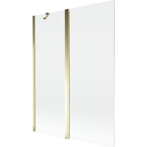 Mexen Mist paravento per doccia a 2 ante 130 x 150 cm, trasparente, dorato - 8A9-130-011-50-00 (1/5)