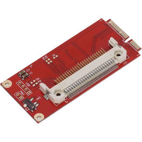 Carte adaptatrice portable rouge, convertisseur de carte CF vers PCI-E pour Windows 3.1/Win7/Win8/Vista/NT4/98SE/Linux (1/5)