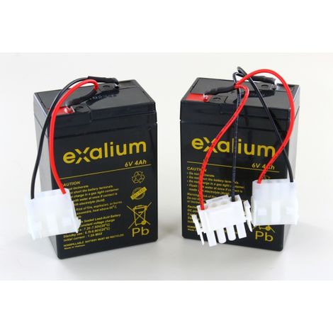 2 Batteries plomb 6V 4Ah pour bateaux amorceur Pac Boat Anatec