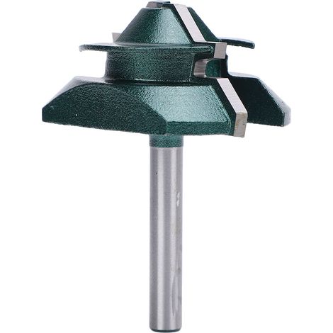 Mèche de routeur pour le travail du bois, tige de 6mm, lame de 2 pouces, onglet de verrouillage à 45 degrés pour l'artisanat (1/5)