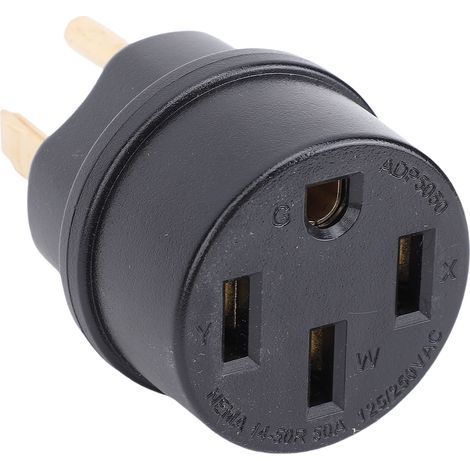 Adaptateur de générateur 50A, prise en charge pour prise de courant NEMA 14-50P à 14-50R RV, terrain de camping (1/5)