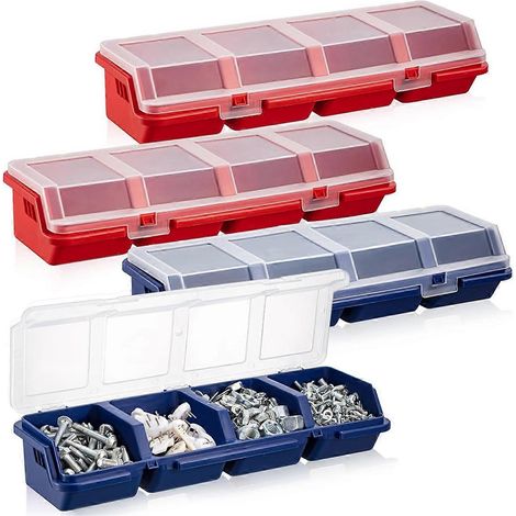 Boîte de rangement pour vis et boîtes de rangement avec serrures (1/4)
