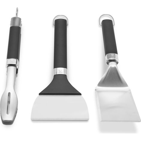 Weber Griddle Zubehör-Set (1x Spatel, 1x Grillzange, 1x Schaber)