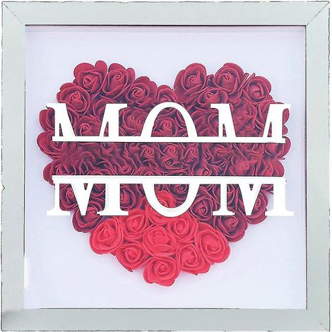 Boîte à souvenirs personnalisée avec cœur, lettre et fleurs, cadeau très mignon pour la fête des mères (1/5)