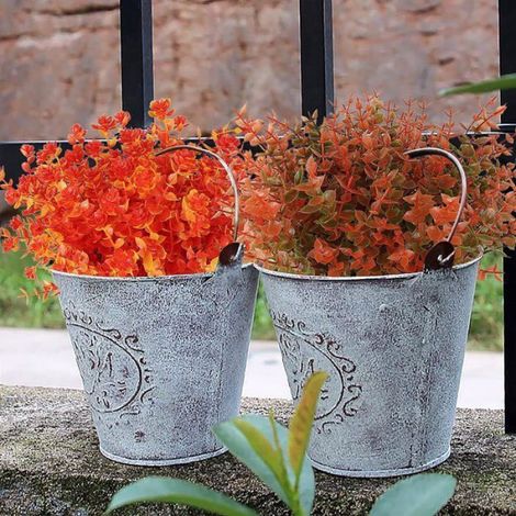Buis Artificiel - 36 cm - Décoration Automnale Intérieur Extérieur - Lot de 8 (1/4)