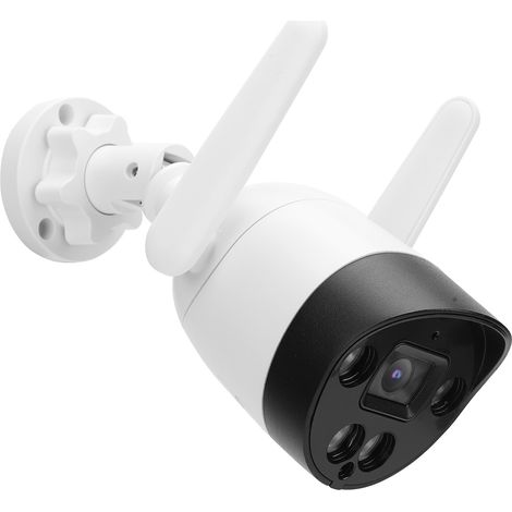 Caméra WiFi 1080p avec détection de mouvement, vision nocturne infrarouge, étanche IP66, pour la sécurité de votre domicile (prise 100-240 V). (1/5)