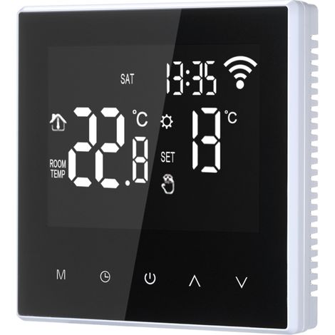 Intelligenter WLAN-Thermostat, App-Steuerung, großes LCD-Display (16 A)
