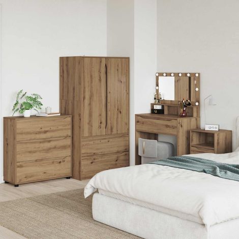 vidaXL Armadio 80 x 31 x 81 cm Legno multistrato Rovere artigianale (1/5)