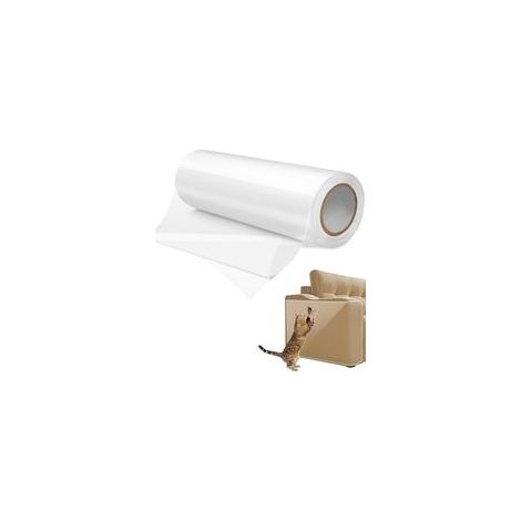 Protection Canapé Chat Anti Griffe 20cm x 3m, Sticker Canapé Chat Transparent, Autocollant de Protections Mur, Protecteur Protege Anti-Rayures de Chiens pour Meubles, Porte, Tapis, Comptoirs, Armoire