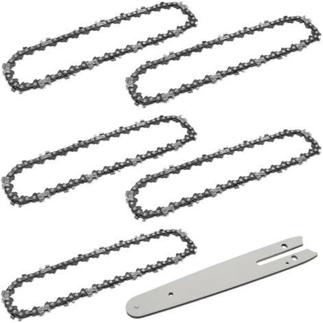 5 Stück 6 Zoll Kettensägenketten 37TG Mini-Kettensägenkette mit Führung zum Schneiden von Ästen im Garten - (1/5)