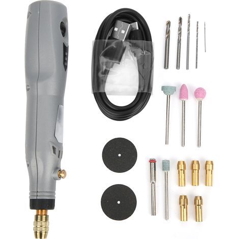 Elektrischer Gravierstift (12 W, 15.000 U/min), 3,7-V-USB-Minibohrmaschine für Holzschnitzerei und Polierarbeiten (DIY) (1/5)