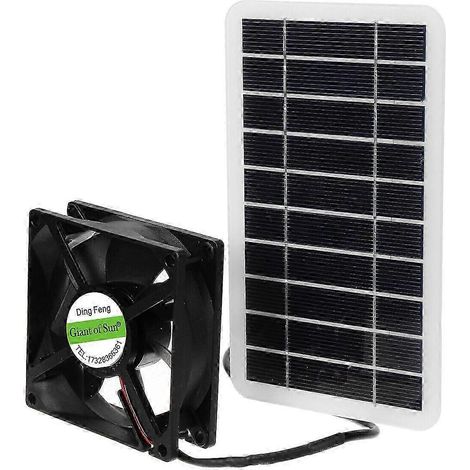 Ventilateur d'extraction solaire 12 V 30 W pour grenier, serre, camping-car, bateau (1/4)
