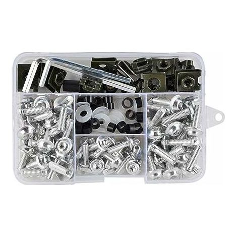 155 Pieces Motorcycle Fairing Bolt Kit,Aluminum Body Mounting Clips Screws Kit (1/4)