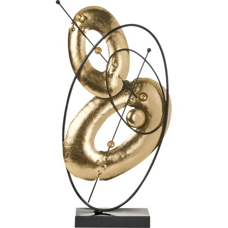 Figurina decorativa in metallo realizzata a mano Accessori per la casa Stile moderno e glam Oro Lusk