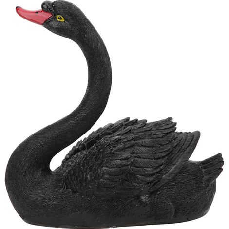 Schwimmender schwarzer Schwan als Dekoration für den Gartenteich – Elegantes Ornament