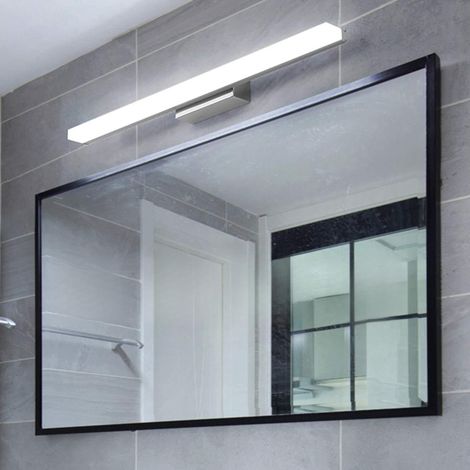 LED Wandleuchte für Badezimmerspiegel, Innenbeleuchtung, 40 cm, 6 W, Kaltweiß 6000 K, 800 lm, Silber, nicht dimmbar