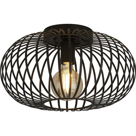 Searchlight Avery 1 lumière convertible en suspension semi-encastrée, noir mat (1/3)