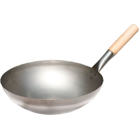 Paella World Wokpfanne Grillpfanne Stahl mit Holzgriff Ø 30 cm