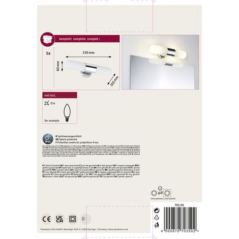 Paulmann Lenia 70350 Bad-Wandleuchte 40 W Chrom