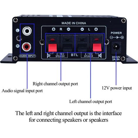 Amplificateur audio portable AK170 pour voiture et maison