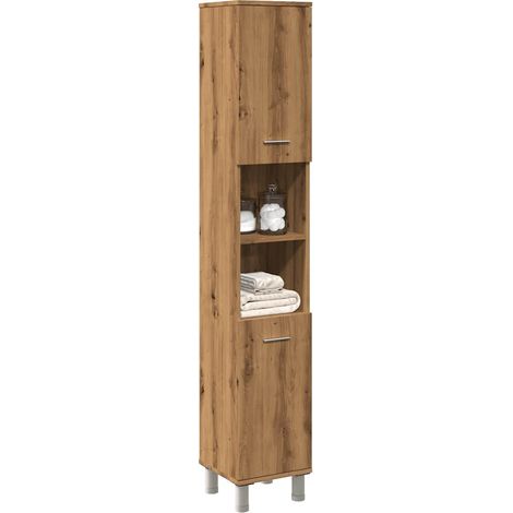 Mueble de baño madera de ingeniería roble artisan 30x30x179 cm vidaXL (1/5)