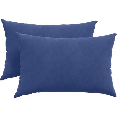 Maison Exclusive - Cuscini da Divano 2 pcs Blu Polizia 60 x 40 cm Tessuto in Cords